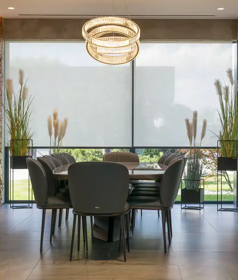 roller blinds in dining room by clarks